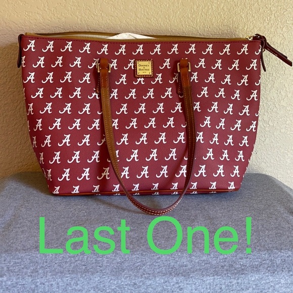 Dooney & Bourke Handbags - Dooney & Bourke AL Signature Zip Top Shopper NWT